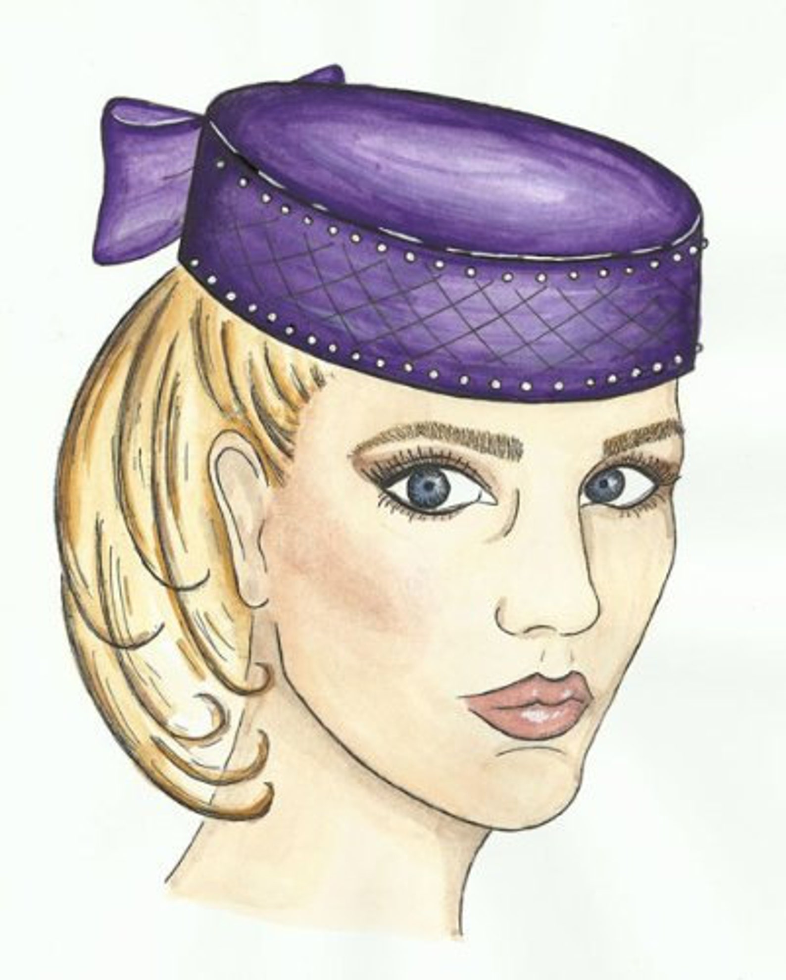 DA901 Pillbox Hat Sewing Pattern by Dawn Schons Etsy