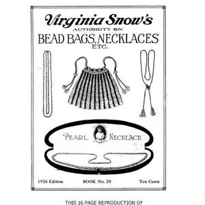 AG1507  - 1926 Beading Instruction Booklet by Ageless Patterns