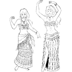 AF16 -  Khariya's Skirts (Belly Dance) Sewing Pattern by Atira's Fashions