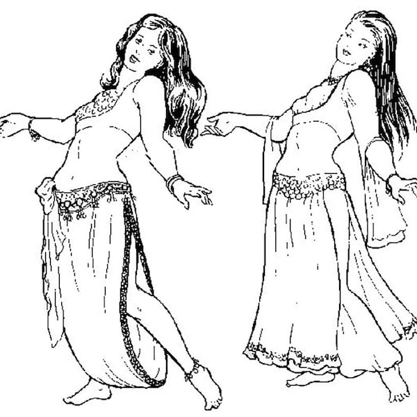 AF17 -  Sharreh's Skirts (Belly Dance) Sewing Pattern by Atira's Fashions