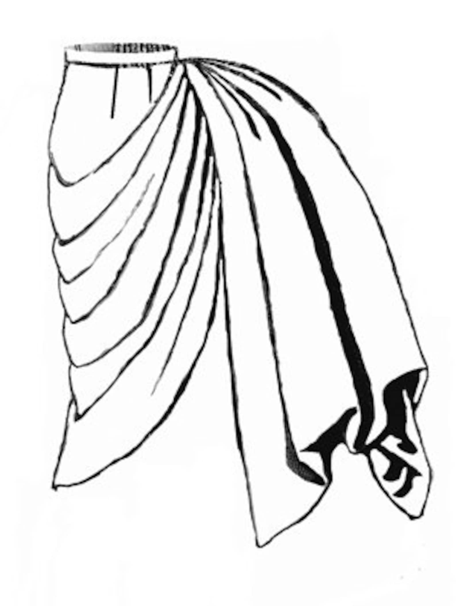 TV368 1887 Waterfall Overskirt Sewing Pattern by Truly Etsy