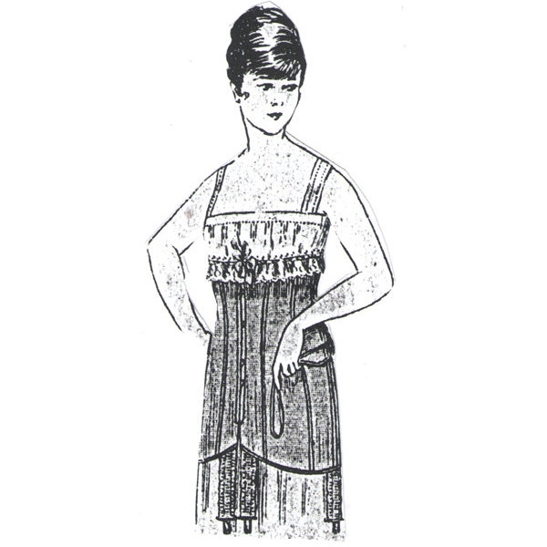 AG2037 - 1917 Long Corset of Drill Sewing Pattern by Ageless Patterns