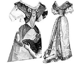 AG1236 - 1893 Faille & Velvet Gown Sewing Pattern by Ageless Patterns