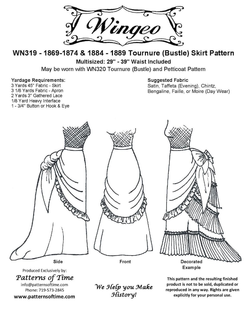 1870s - 1880s Victorian Sewing Patterns