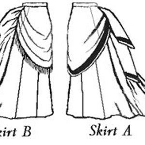 TV208 - 1870 Ausgebildeter Rock Ensemble Schnittmuster von Truly Victorian