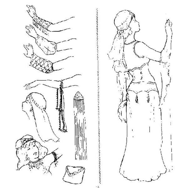 AF18 - Farashas Accessories (Belly Dance) Sewing Pattern by Atira's Fashions
