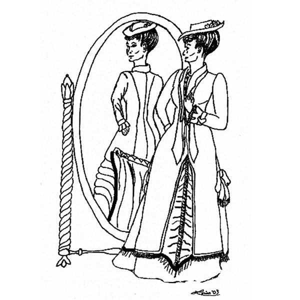 MM188014 -1875 - 1888 Whistle Stop Polonaise Sewing Pattern by Mantua Maker
