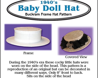 DN017 - 1940's Baby Doll Hat Pattern - By Denise Nadine Designs .