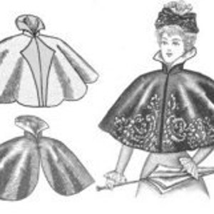 TV590 - 1890's Victorian Cape Sewing Pattern by Truly Victorian