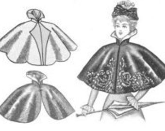 TV590 - 1890's Victorian Cape Sewing Pattern by Truly Victorian