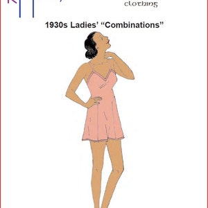 RC1308 - 1930s Ladies' Combinations Underwear Sewing Pattern by Reconstructing History