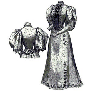 AG1882 - 1894 Figured Piqué Dress Sewing Pattern by Ageless Patterns