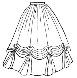 TV240 1860's Ball Gown Skirt Sewing Pattern by Truly - Etsy