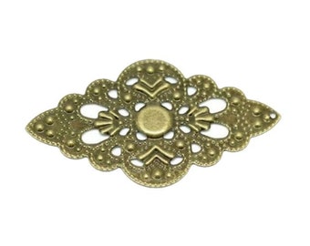 ABE021 - Vintage Victorian Styled Steampunk Filigree Wrap in Antique Bronze/Brass Finish