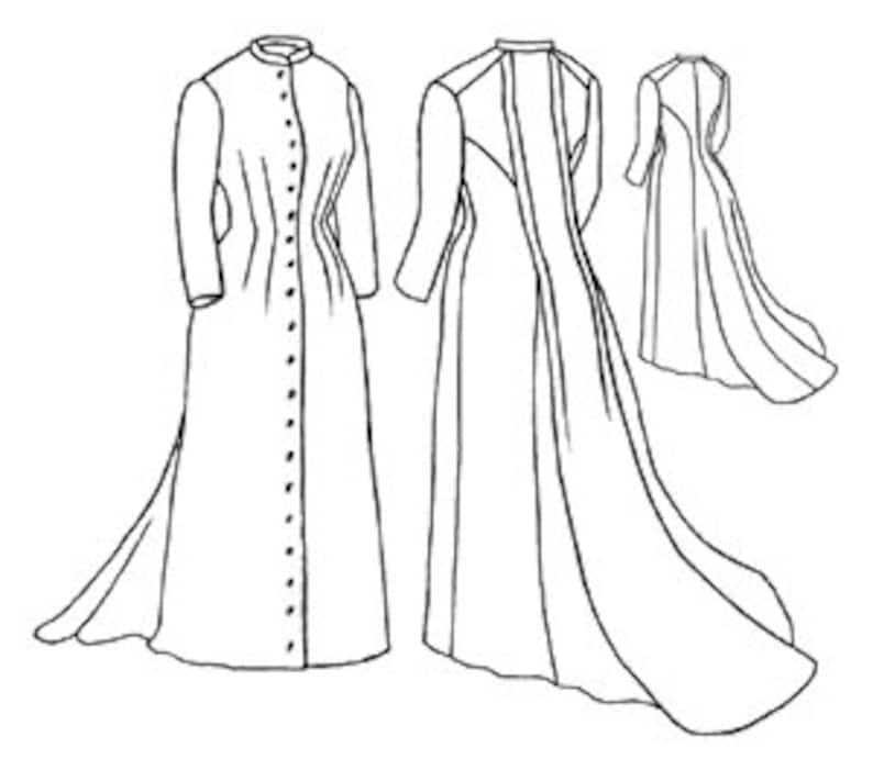 1870s – 1880s Victorian Sewing Patterns     TV432 - 1882 Tea gown Sewing Pattern by Truly Victorian  AT vintagedancer.com