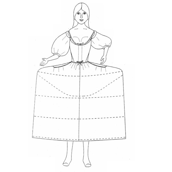 MM17003 - 1740-1820 Court Hooped Petticoats Sewing Pattern by Mantua Maker