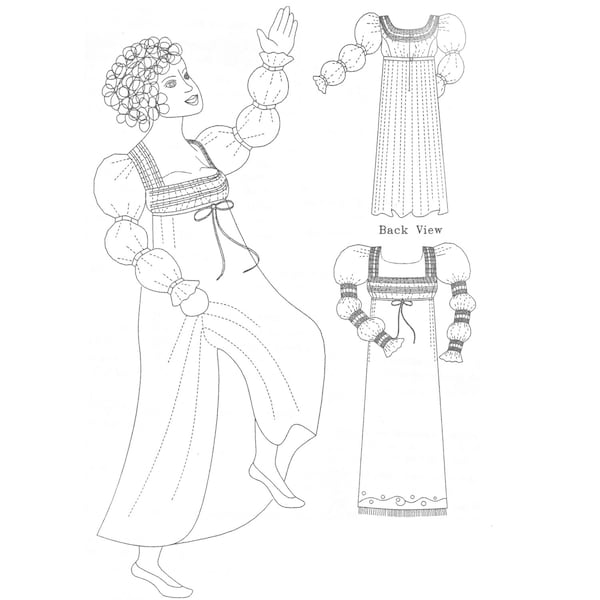 MM18101 - 1805-1812 Regency Frock Sewing Pattern by Mantua Maker