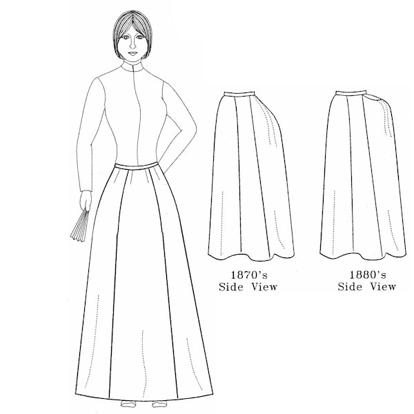 MM188011 - 1870-1891 Foundation Skirt Sewing Pattern by Mantua Maker