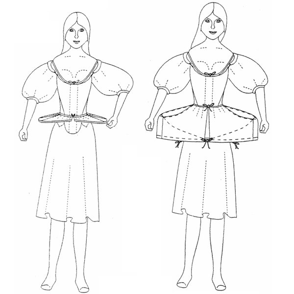 MM17002 - 1720-1780 Hooped Petticoats Sewing Pattern by Mantua Maker