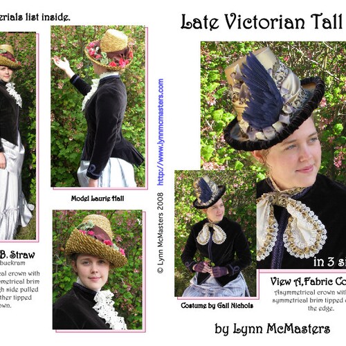 MC43 Late Victorian Womens Tall Hat 