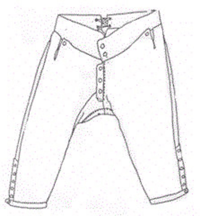 PI778 17301770 French Fly Breeches Sewing Pattern by Etsy