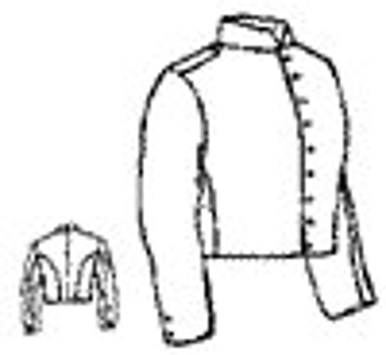 PI714 Civil War Era Military Shell Jacket Sewing Pattern by Etsy