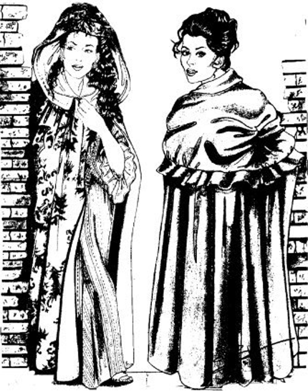 AY16 Irish Kinsale Cloak Sewing Pattern by Alter Years Etsy