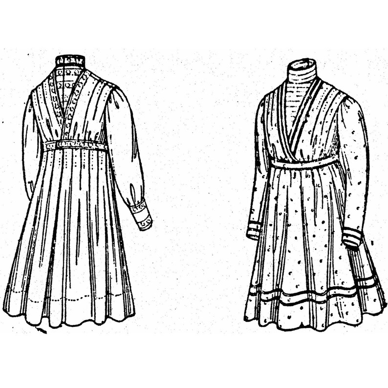 PAC300 Girls' Empire Dress With Surplice Waist Circa Etsy