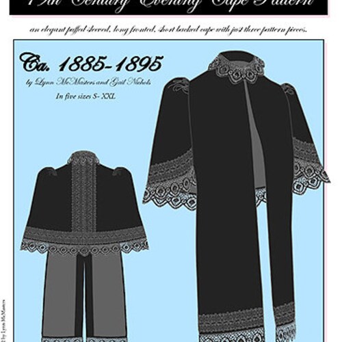 MC50 18851895 Late Victorian Evening Cape Sewing Pattern by Etsy
