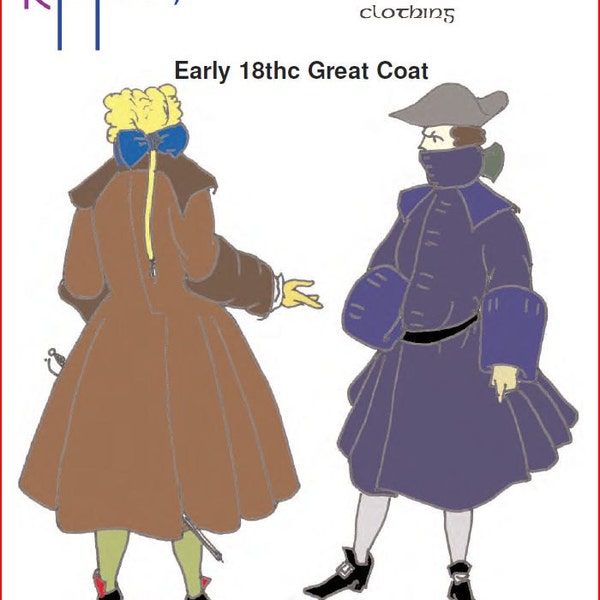 RC710 - Early 18th Century Colonial Era Great Coat Pattern