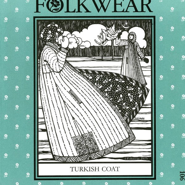 FW106 - Patrón de costura étnica de la costura del abrigo turco por Folkwear