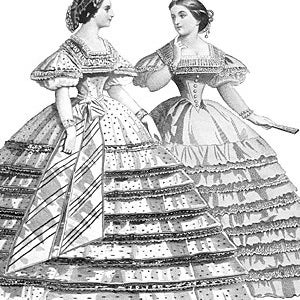 TV453 - 1861 Raphael Evening Dress Sewing Pattern by Truly Victorian