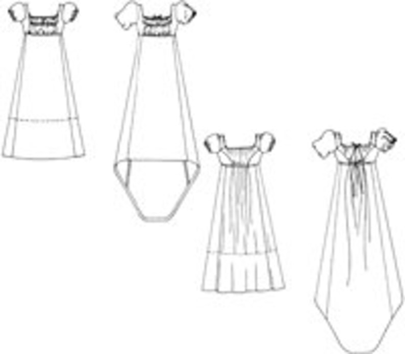 FW215 Empire Dress Pattern. Misses 616 Sewing Pattern by Etsy