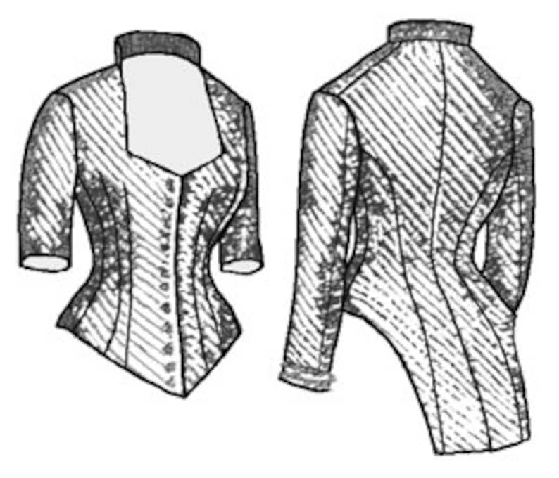 Victorian Plus Size Dresses | Edwardian Clothing, Costumes     TV422 - 1881 Dinner Bodice Pattern by Truly Victorian  AT vintagedancer.com