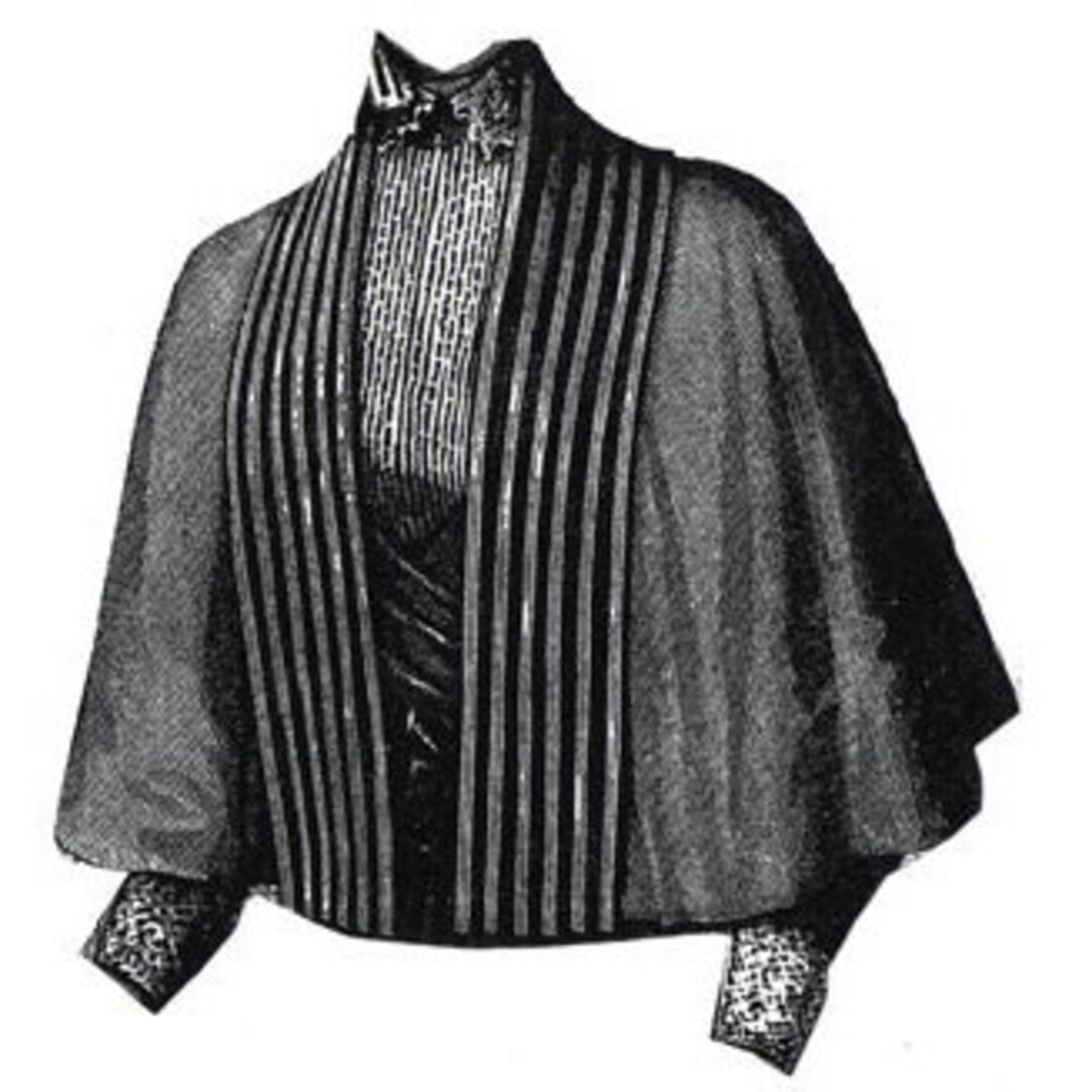 AG1906 1894 Gray Wool Cape Sewing Pattern by Ageless Etsy UK