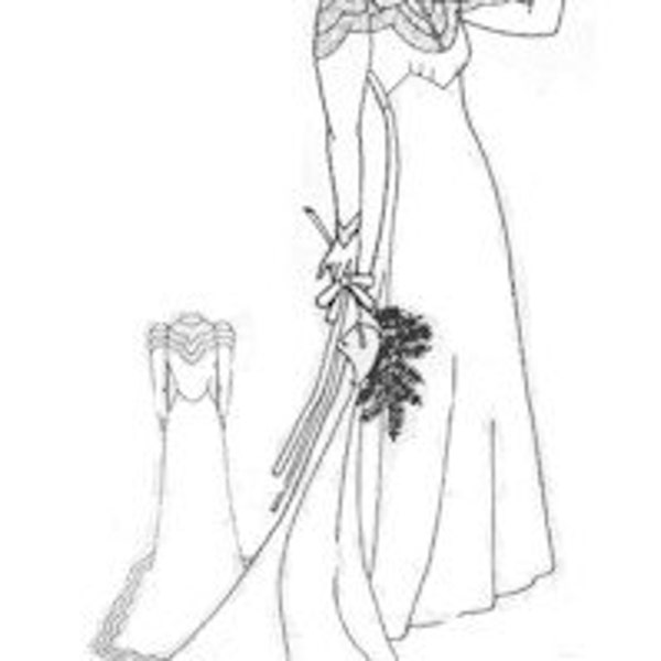 PA304 - 1939 Wedding Gown Sewing Pattern by Past Patterns