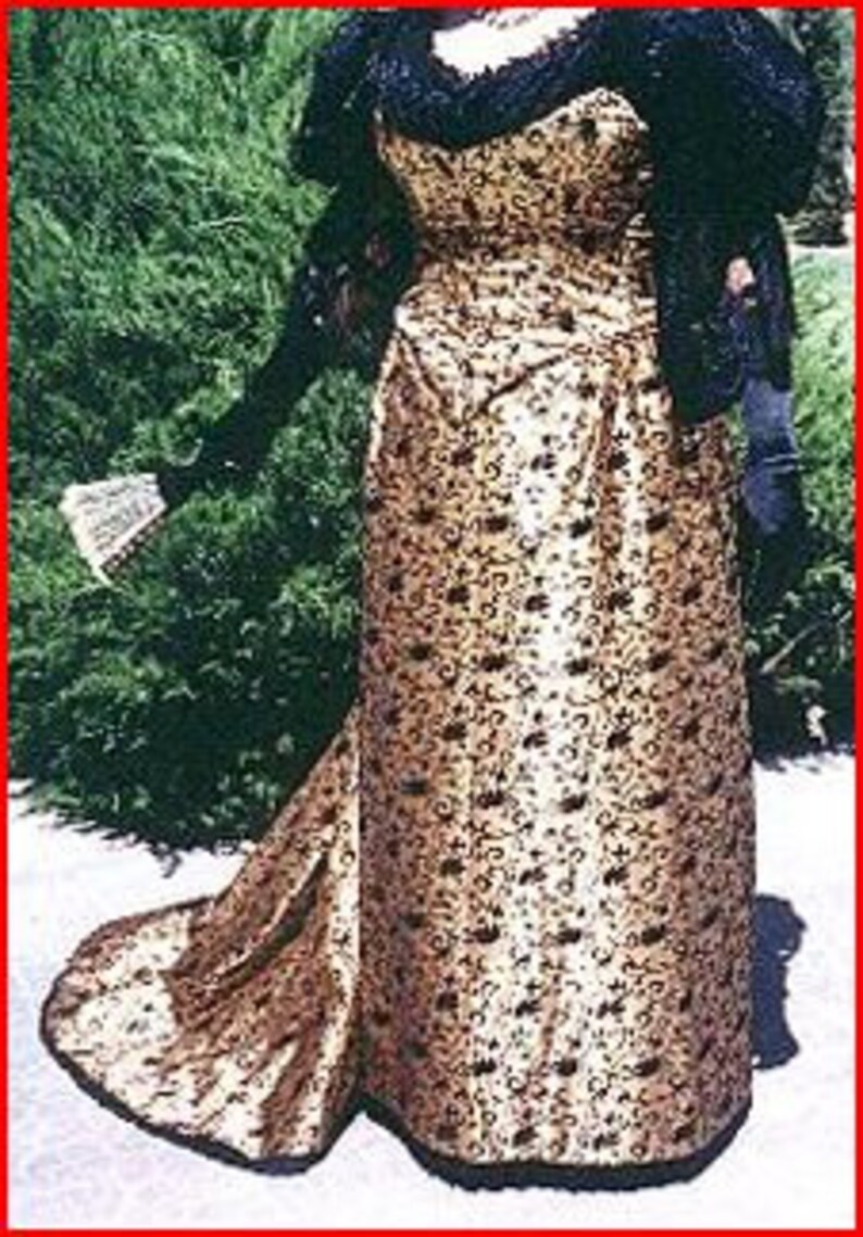 TV298 1892 Umbrella Skirt with Train Sewing Pattern by Truly Etsy