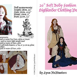 MC36 - Highlander Doll clothing for 26" Soft Body Sewing Pattern by Lynn McMasters