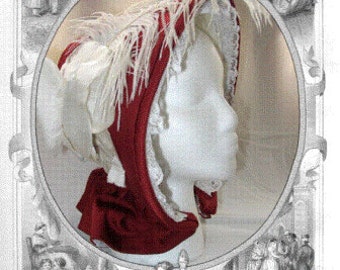 TT21 - 1850 - 1855 Verretta Louia Bonnet Sewing Pattern by Timely Tresses