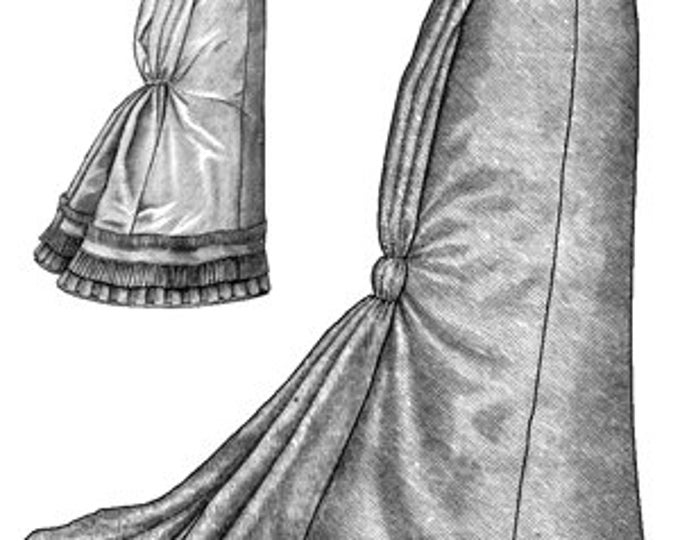 TV225 1878 Fantail Skirt Sewing Pattern by Truly Victorian - Etsy