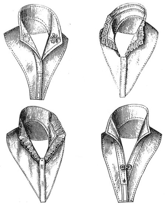 AG1622 1887 4 Ladies Collars Pattern by Ageless Patterns Etsy