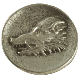 RJ622 Hand Cast Pewter Button 1 Raging Wild Boar Head Pewter Buttons ...