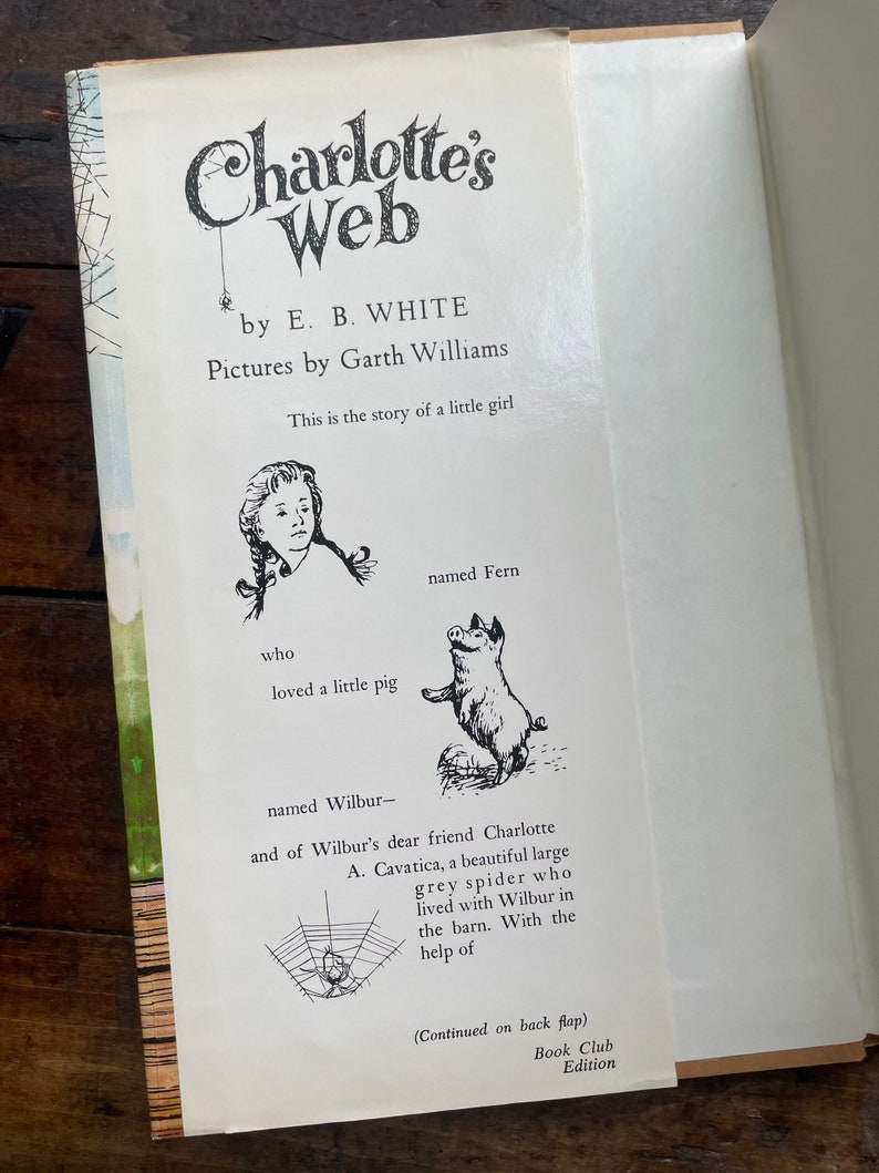 Charlotte's Web by E. B. White HC/DJ ~ Vintage 1952 ~ Harper & Row ...