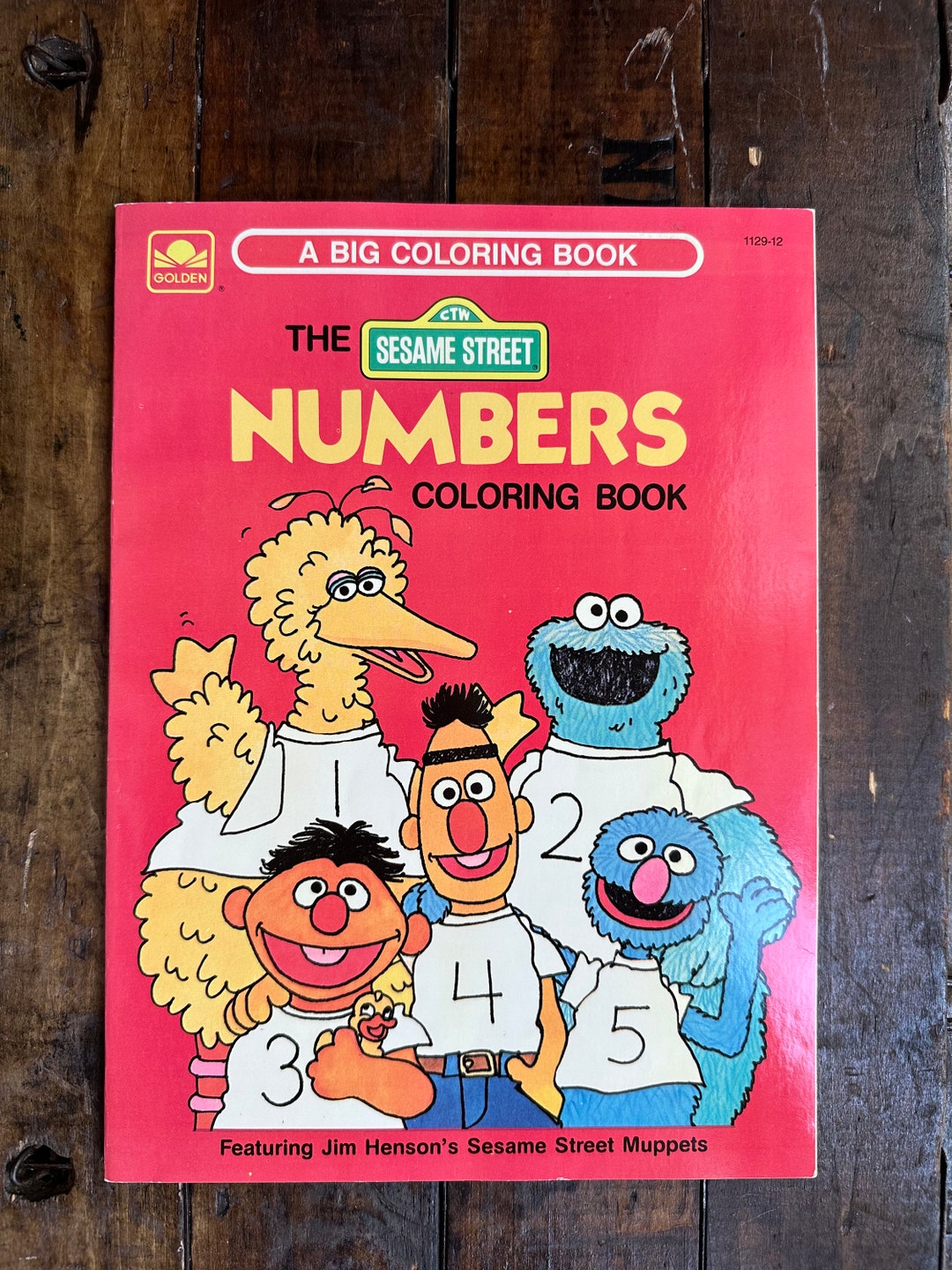 Sesame Street Numbers Coloring Book Golden 1984 Only 1 Etsy