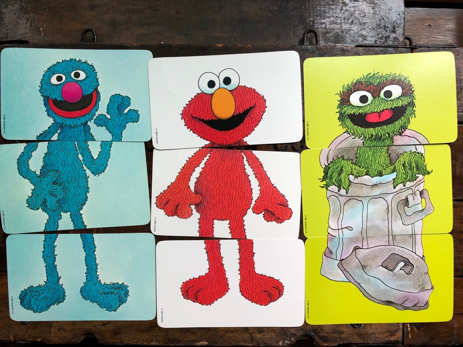 Golden Sesame Street Colors MatchUp Flash Cards Vintage Etsy