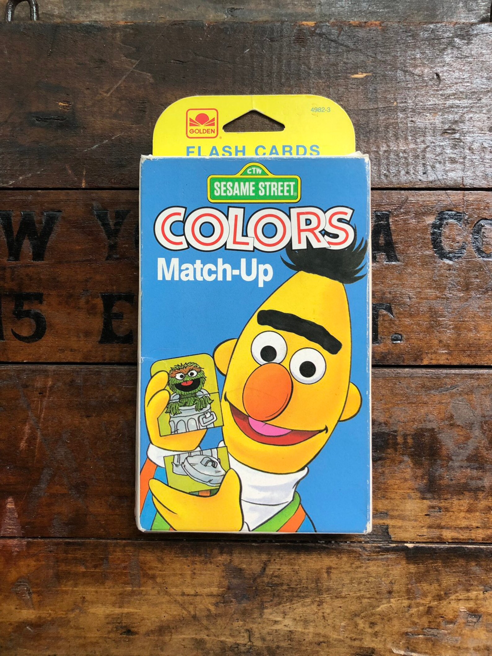 Golden Sesame Street Colors MatchUp Flash Cards Vintage Etsy