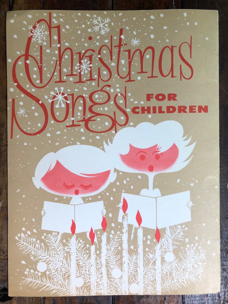 Christmas Songs For Children Piano Music Vintage 1950 | Etsy