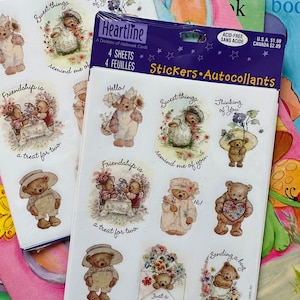 NOS Mary Hamilton/Mary&#39;s Bears Stickers, Friendship, Thinking of You ~ Vintage 90&#39;s ~ Hallmark, All Occasion