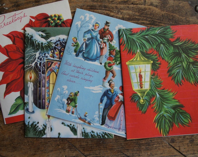 Vintage Unused Christmas Cards With Envelopes Etsy