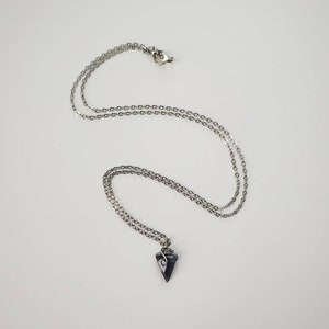 Iolite Point Necklace, Iolite Gemstone Necklace, Simple Iolite Necklace, Wire Wrapped Iolite Necklace